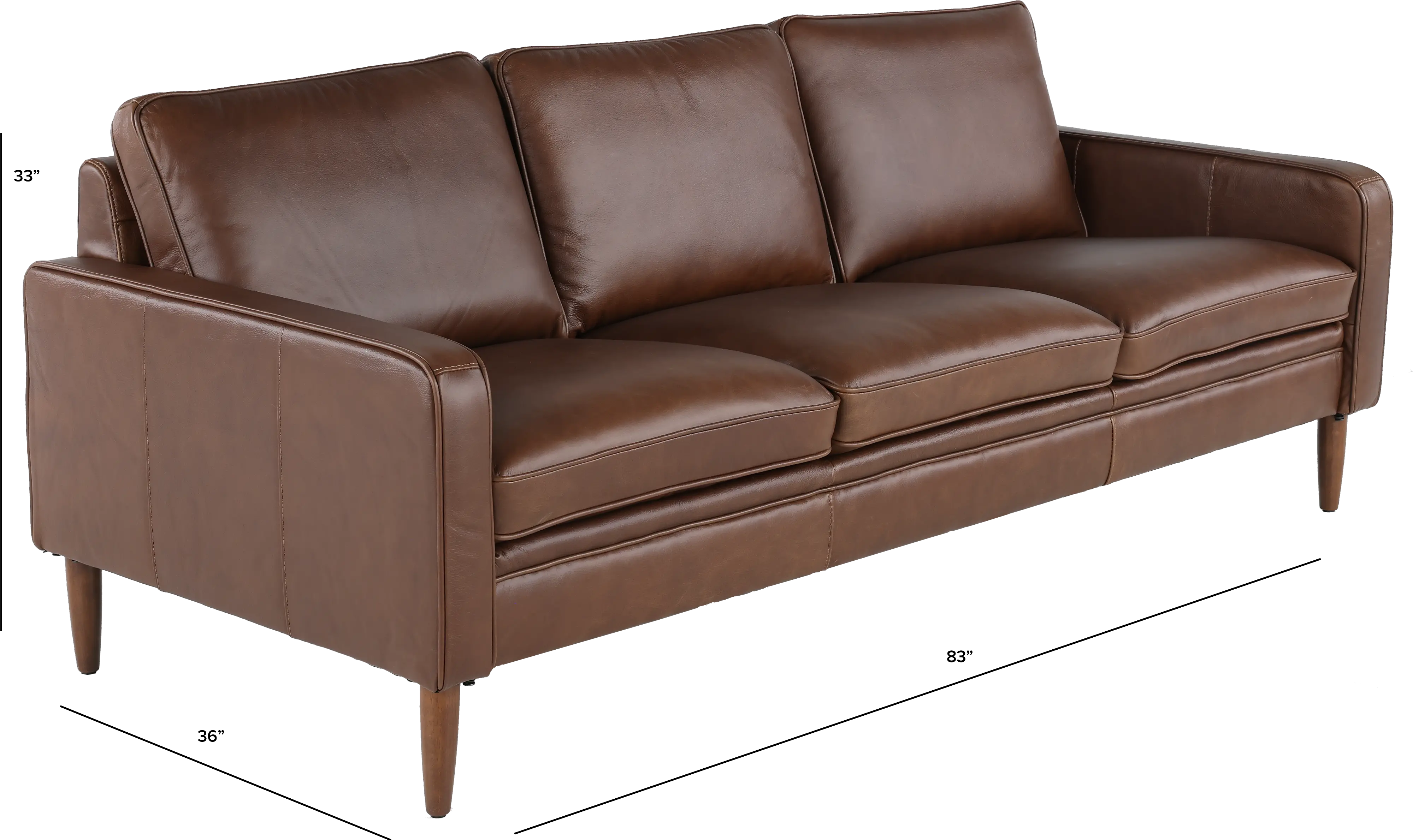 Volcano Brown Leather Sofa