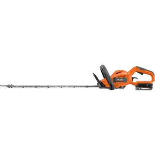 RIDGID 18V Brushless Cordless Battery 22 in. Hedge Trimmer with 2.0 Ah Battery and Charger R01401K