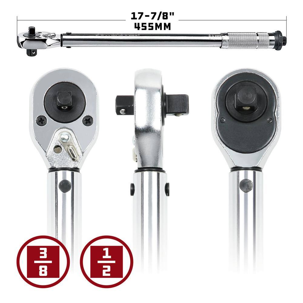 Powerbuilt 38 in. and 12 in. Dual Drive Torque Wrench 944001