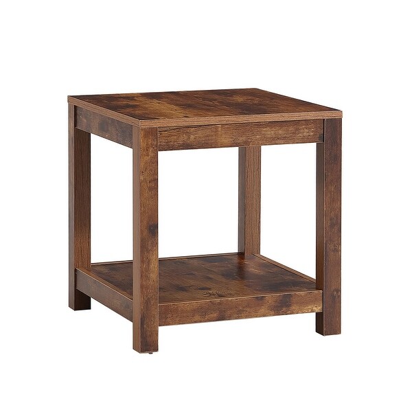 Simple side table， 2-tier small space end table ，modern night stand