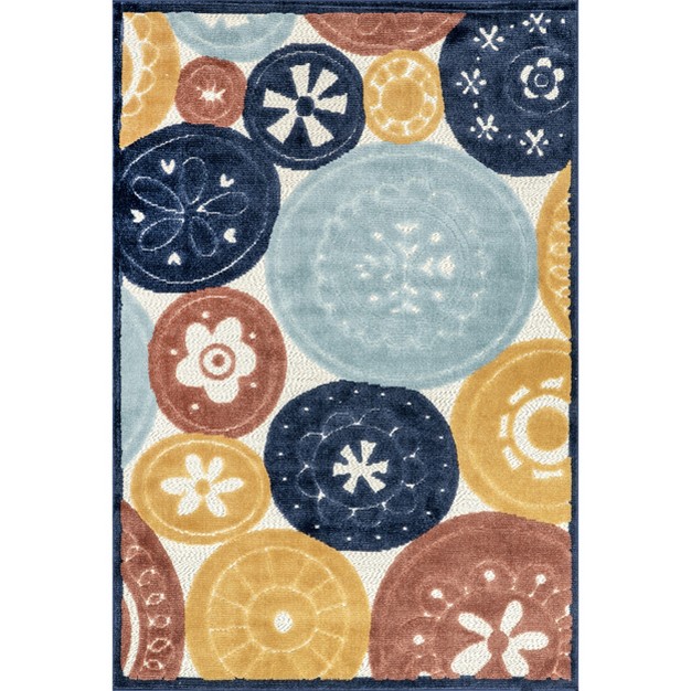 Nuloom Crissie Coastal Sand Dollar Indoor outdoor Patio Area Rug