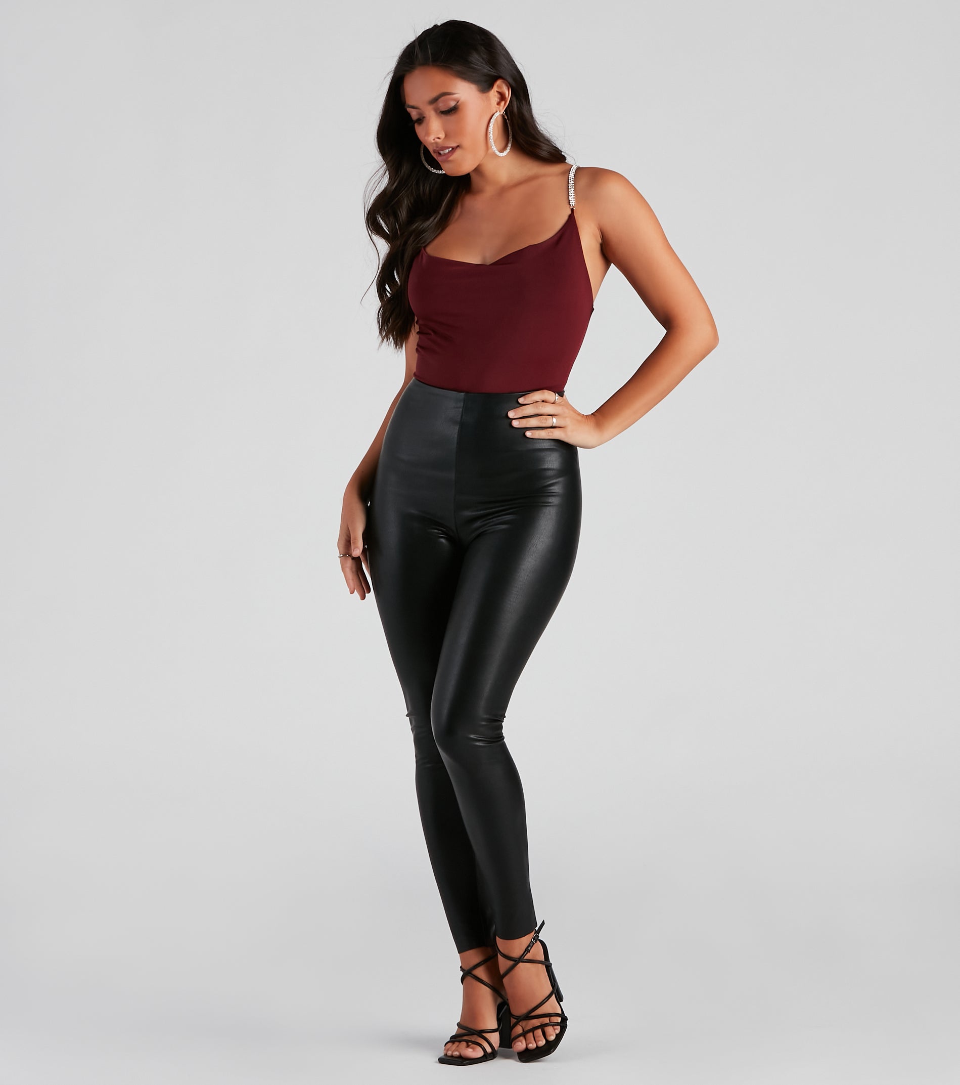 All That Glistens Cowl Neck Bodysuit