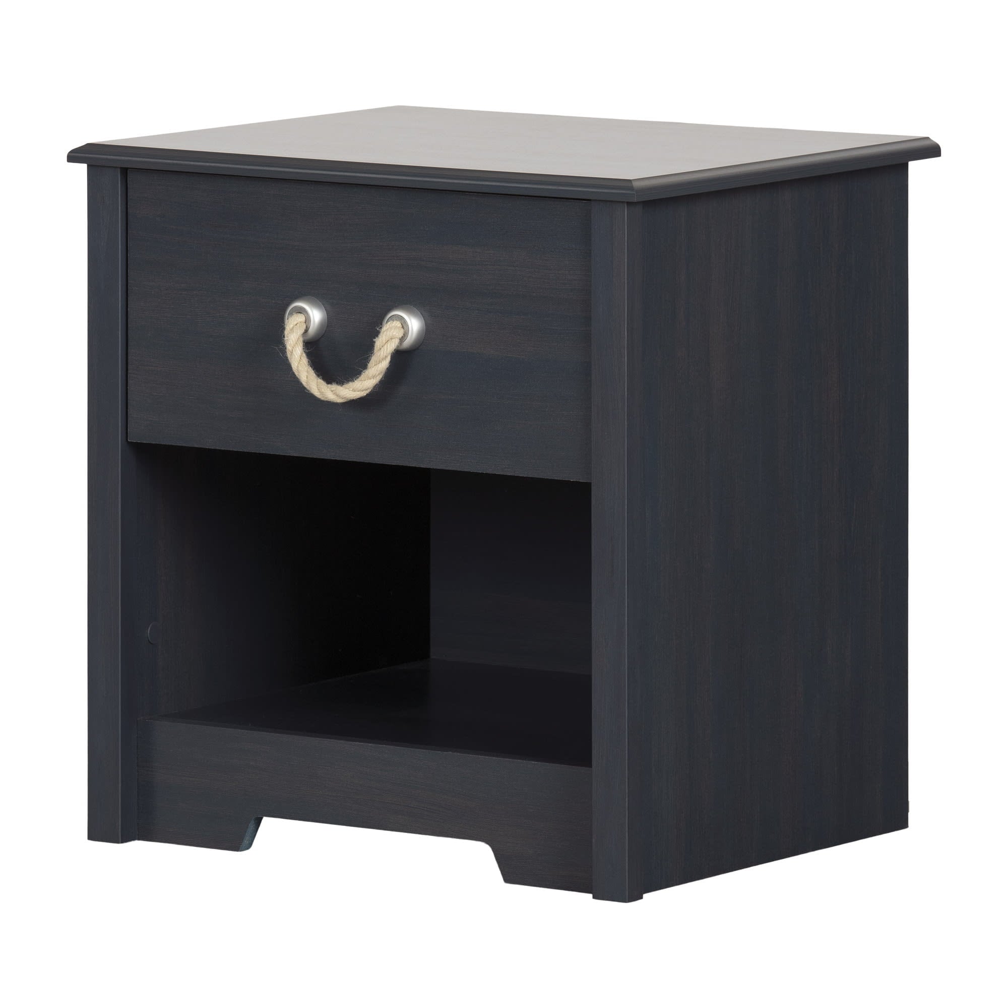 South Shore Aviron Coastal 1-Drawer Nightstand with Storage, Blueberry