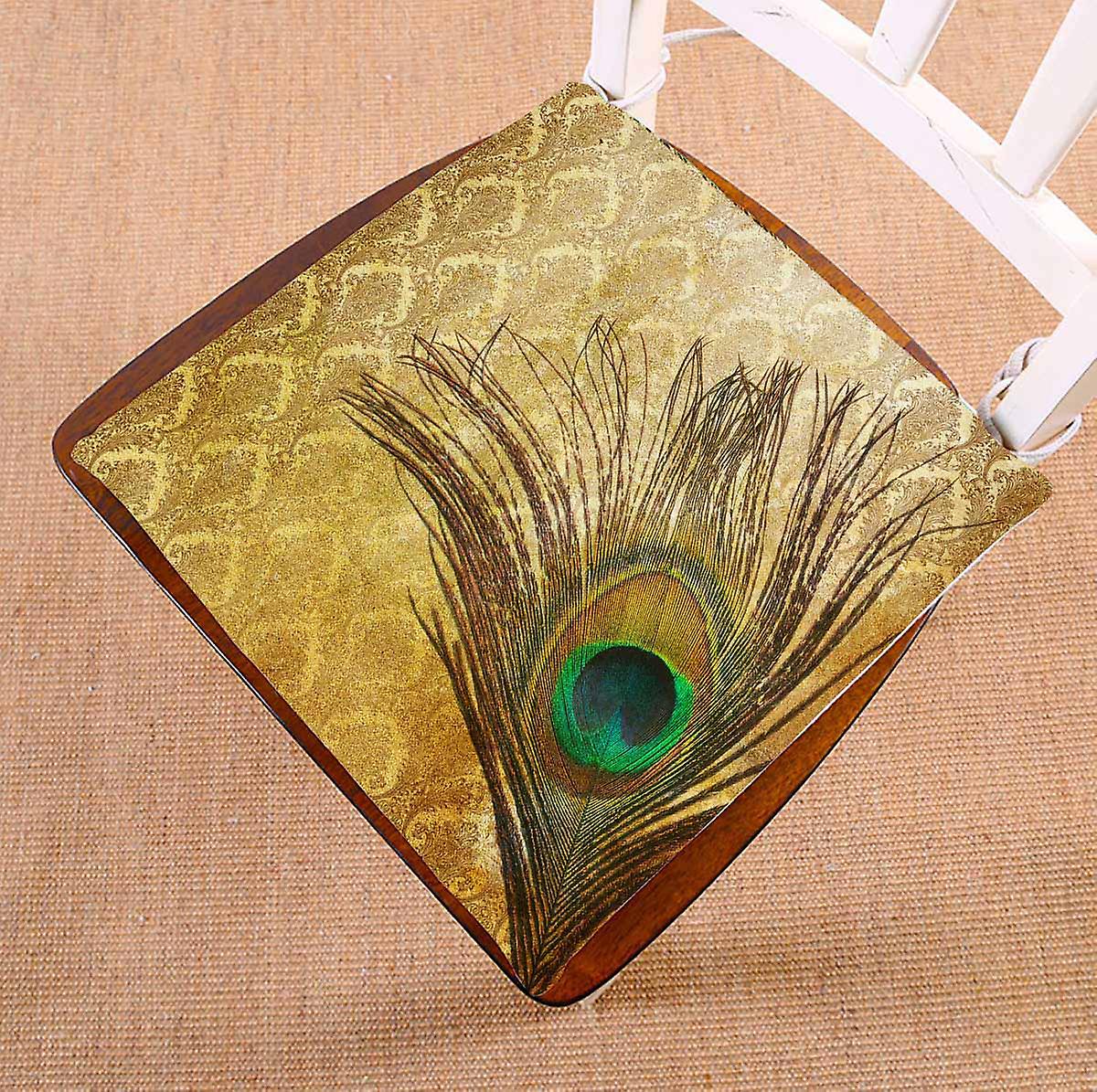 Vintage Peacock Feather Chair Pads Chair Mat Seat Cushion Chair Cushion Floor Cushion 45x45 Cm