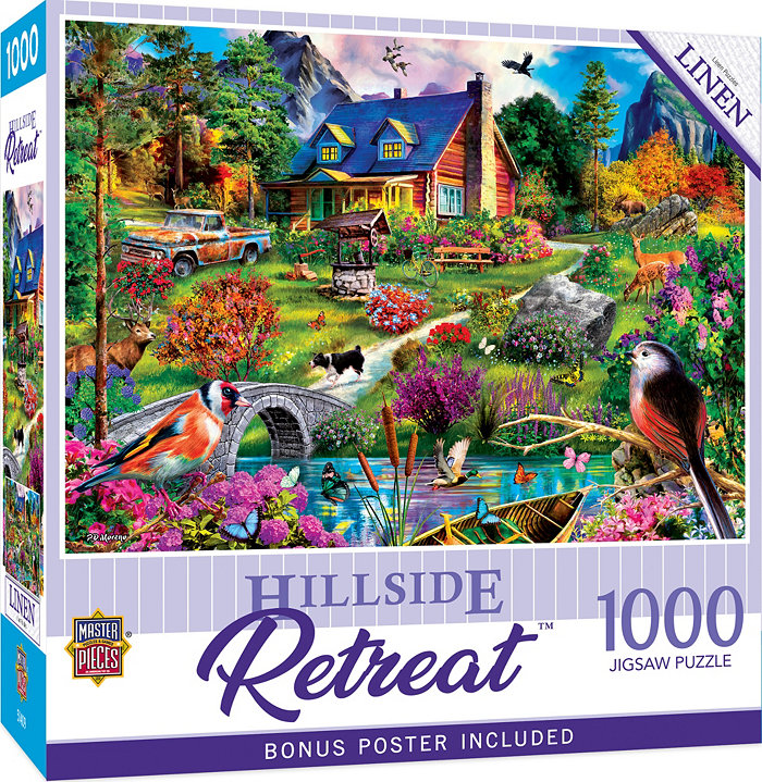 MasterPieces Puzzles Retreats - Hillside Cottage 1000 Piece Adult Jigsaw Puzzle