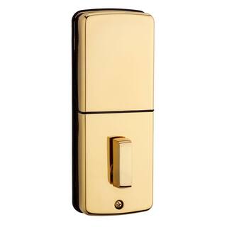 Kwikset Powerbolt2 Polished Brass Single Cylinder Keypad Electronic Deadbolt Featuring SmartKey Security 907 03 SMT CAL RCS CP