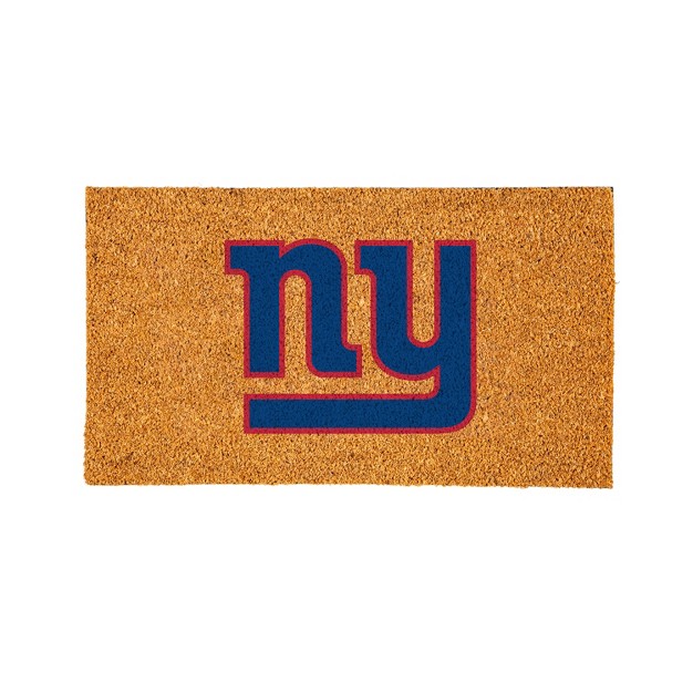 Evergreennflnew York Giants Logo Natural Coir 28 X 16 Inches Indoor Outdoor Doormat