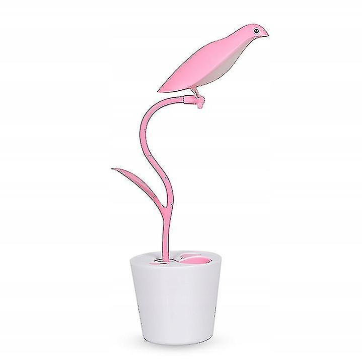 Led Table Lamp For Flexible Play Table With Pen Holder (pink)