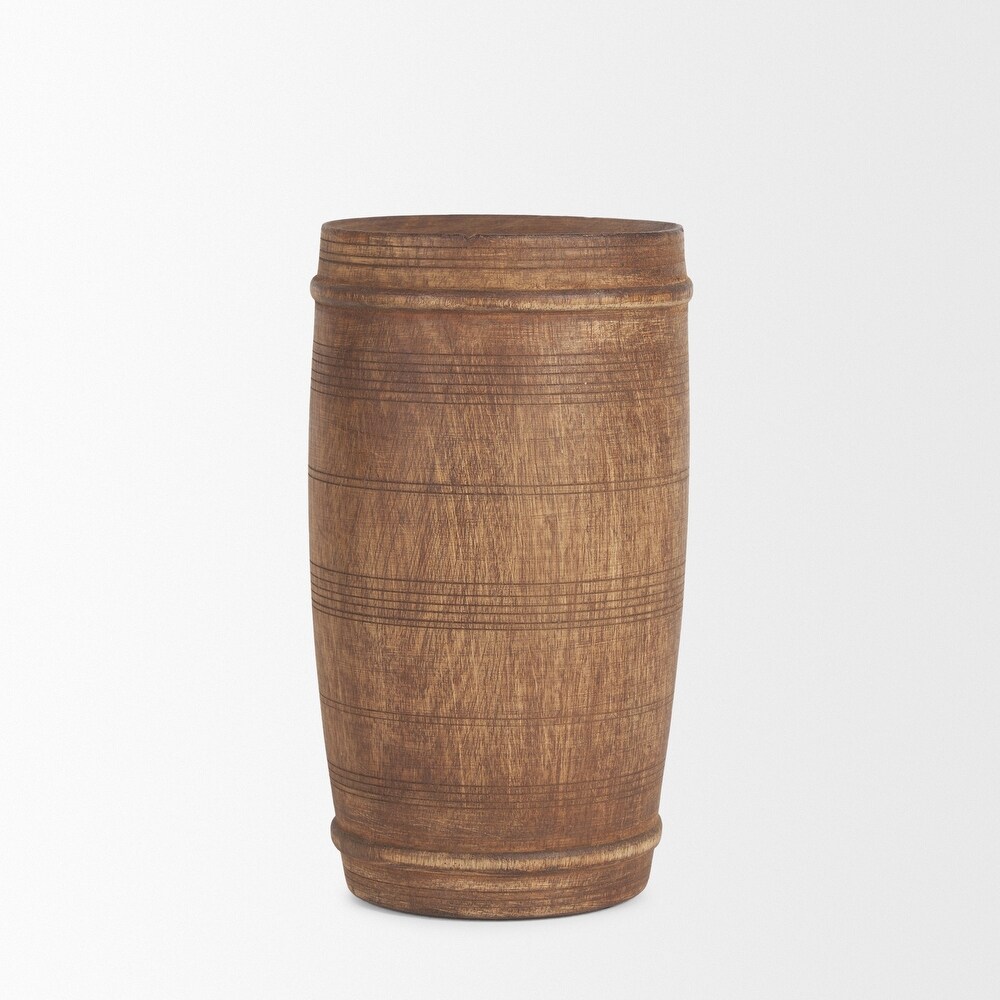 Porta Large Medium Brown Reclaimed Wooden Pot