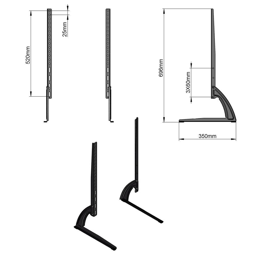 Winado 40 in. to 65 in. Small Simple Mount Bracket TV Mount for TV 815348221495