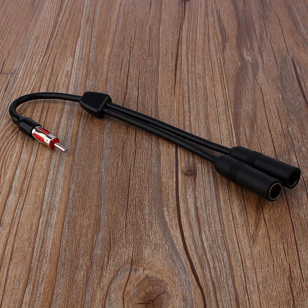 Car Auto Radio Antenna Stereo 2female To 1male Splitter Extension Cable Wire