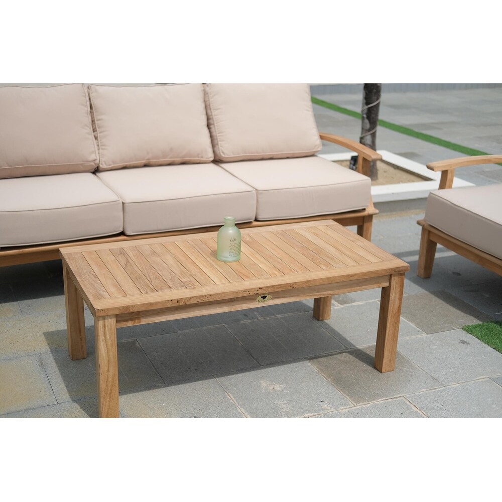 Laurel Teak Rectangle Outdoor Coffee Table