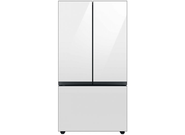  ADA 24 Cu. Ft. White Glass BESPOKE Counter Depth 3-Door French Door Refrigerator With AutoFill Water Pitcher