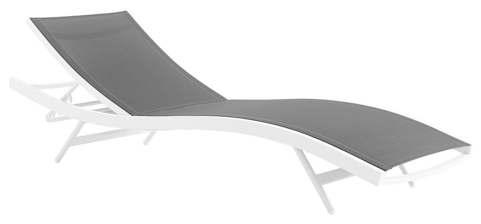 Modern Outdoor Lounge Chair Chaise  Fabric Aluminium   Contemporary   Outdoor Chaise Lounges   by House Bound  Houzz