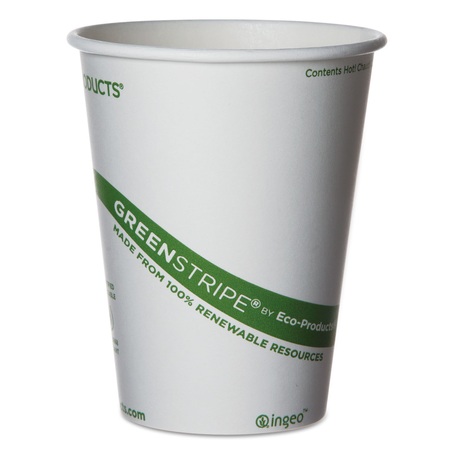 GreenStripe Renewable and Compostable Hot Cups by Eco-Productsandreg; ECOEPBHC12GS