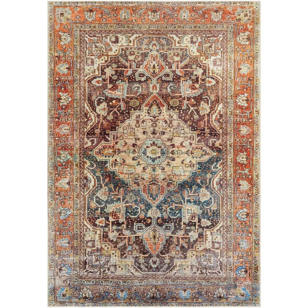 Amelie Traditional Machine Washable Rug Brown Artistic Weavers