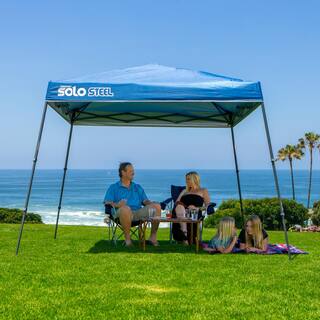 10 ft. x 10 ft. Straight-Leg Pop-Up Instant Canopy in Midnight Blue with Corrosion-Resistant Frame 64 sq. ft. of Shade 164184DS