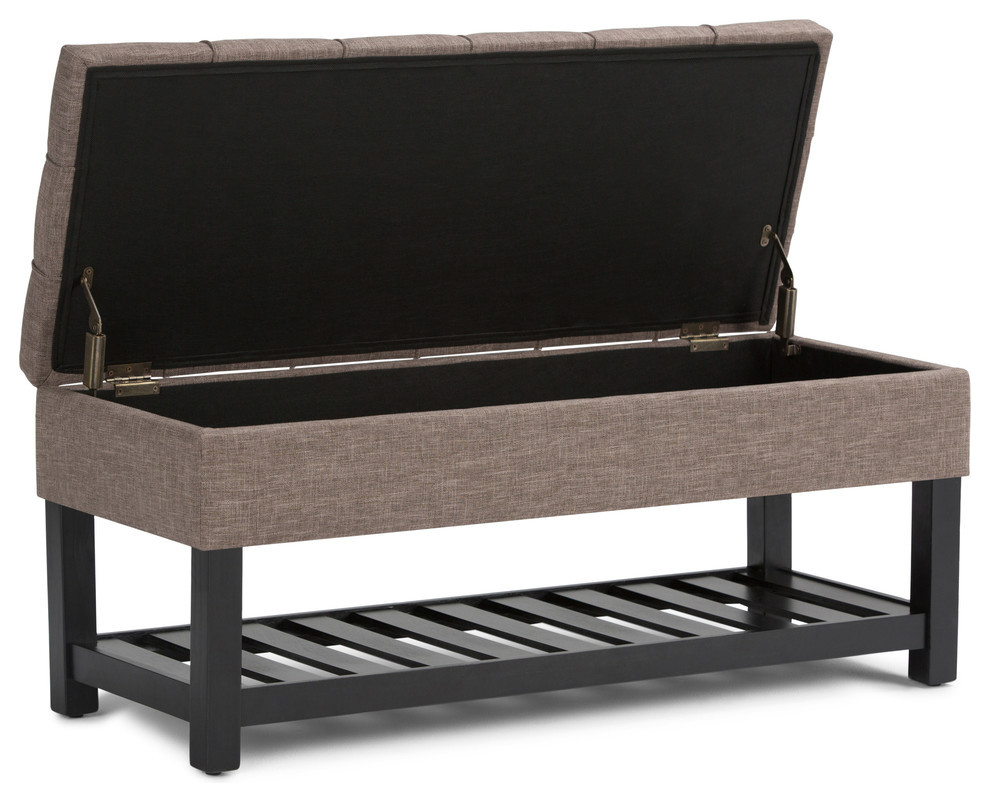 Saxon 44 quotTraditional Ottoman Bench   Transitional   Footstools And Ottomans   by Simpli Home Ltd.  Houzz