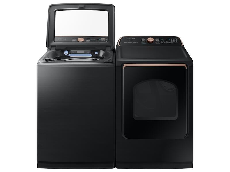 Samsung DVE55A7700V 7.4 Cu. Ft. Smart Electric Dryer With Steam Sanitize+ In Brushed Black