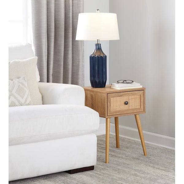 Ailani Side Table with Rattan Accent