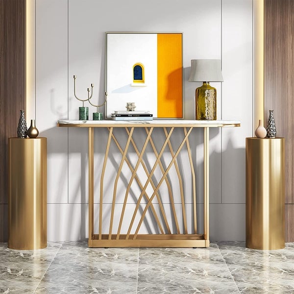 Gold Console Table， 43