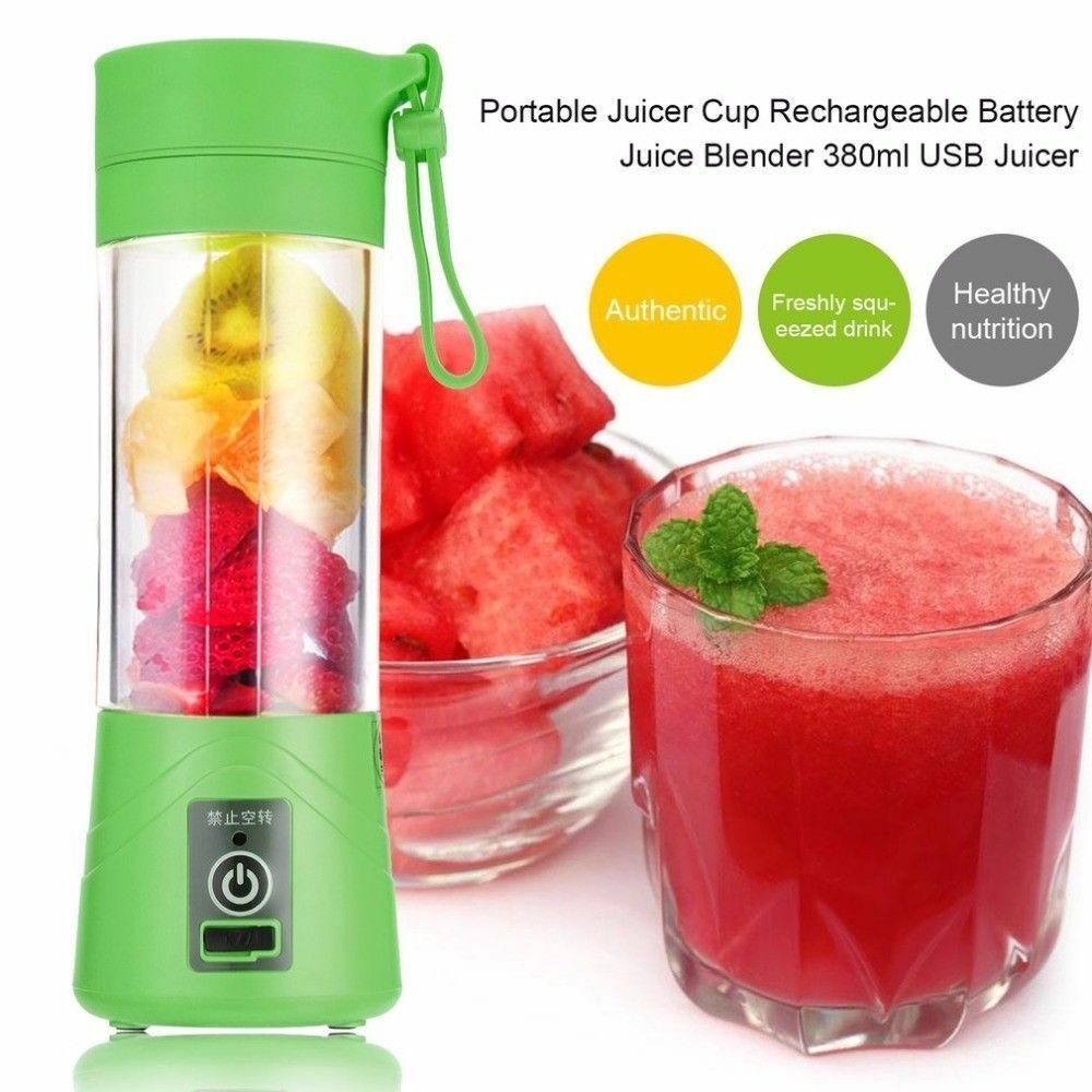 Maheswara Store USA Portable Blender USB Juicer Cup Fruit Mixing Machine Rechargeable Bottle 380ML G