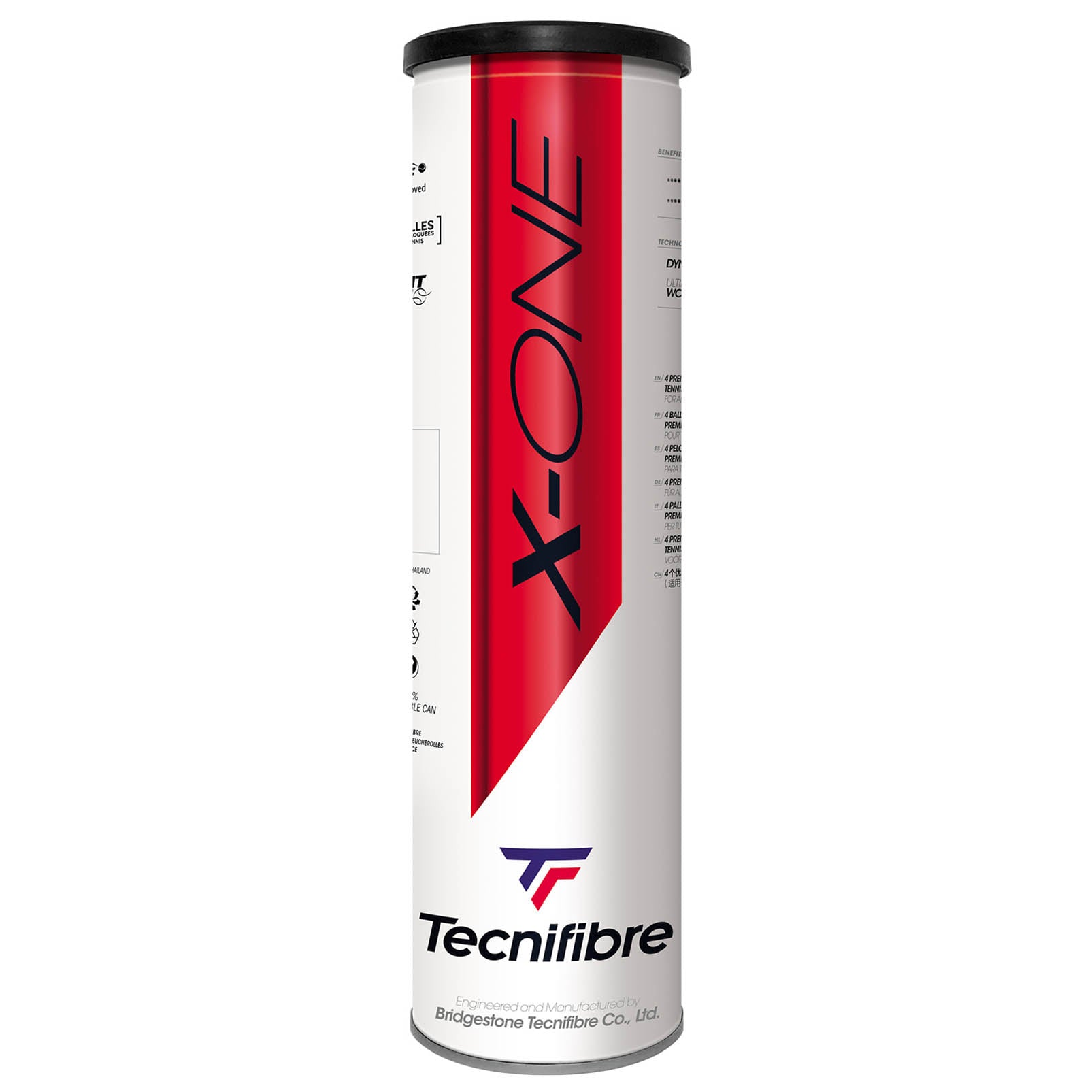 Tecnifibre X-One Tennis Balls - Tube of 4