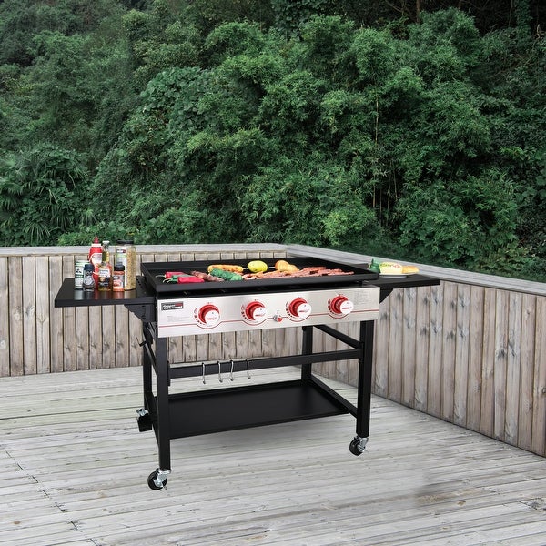 4-Burner GB4000C Flat Top Gas Grill， 36-Inch Griddle