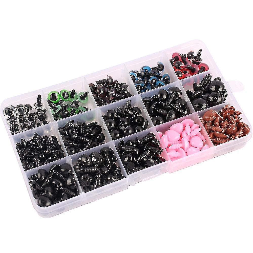 560pcs Safety Eyes And Noses Plastic Dolls Eyes Nose With Gasket Toy Eyes For Dolls