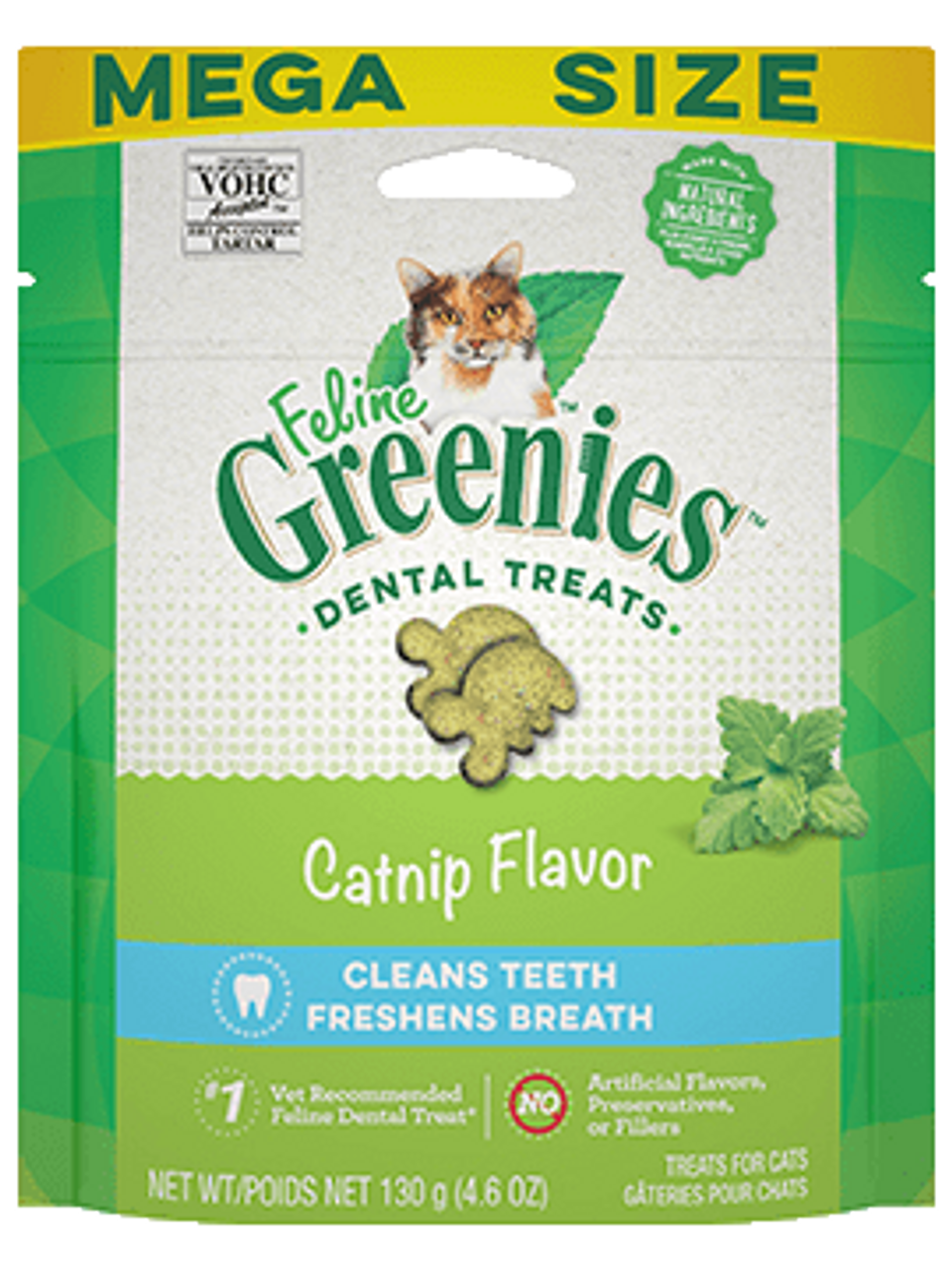 Greenies Feline SmartBites Hairball Control Catnip Flavor Cat Treats， 4.6oz