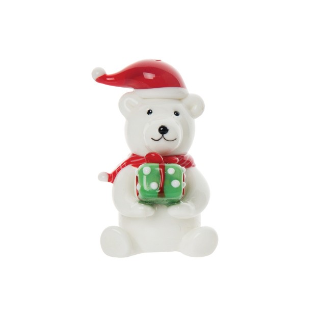 Gallerie Ii Polar Bear W santa Hat Figurine