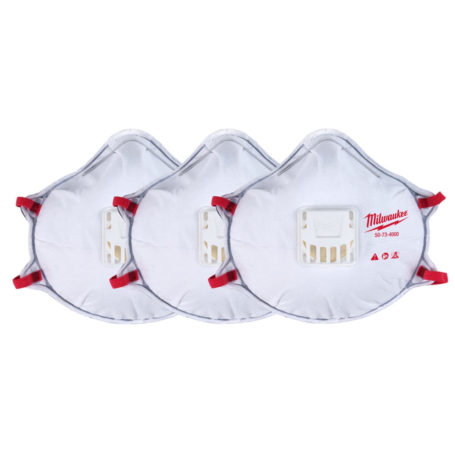 MW N95 Multi-Purpose Respirator with Gasket Valved White One Size Fits All 3 pk