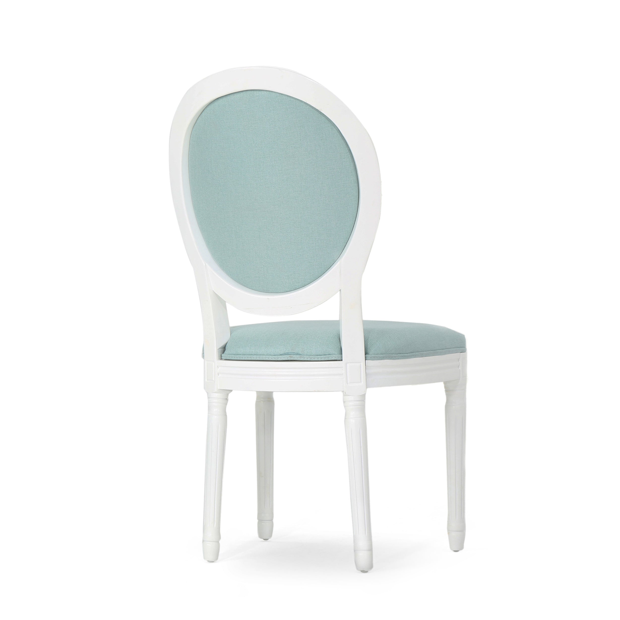 Adelise Traditional Light Blue Upholstered Fabric Dining Chairs (Set of 2)