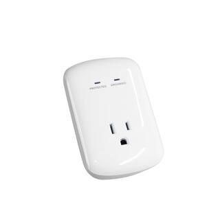 Commercial Electric 1-Outlet Wall Mounted Surge Protector White LA-9A-17