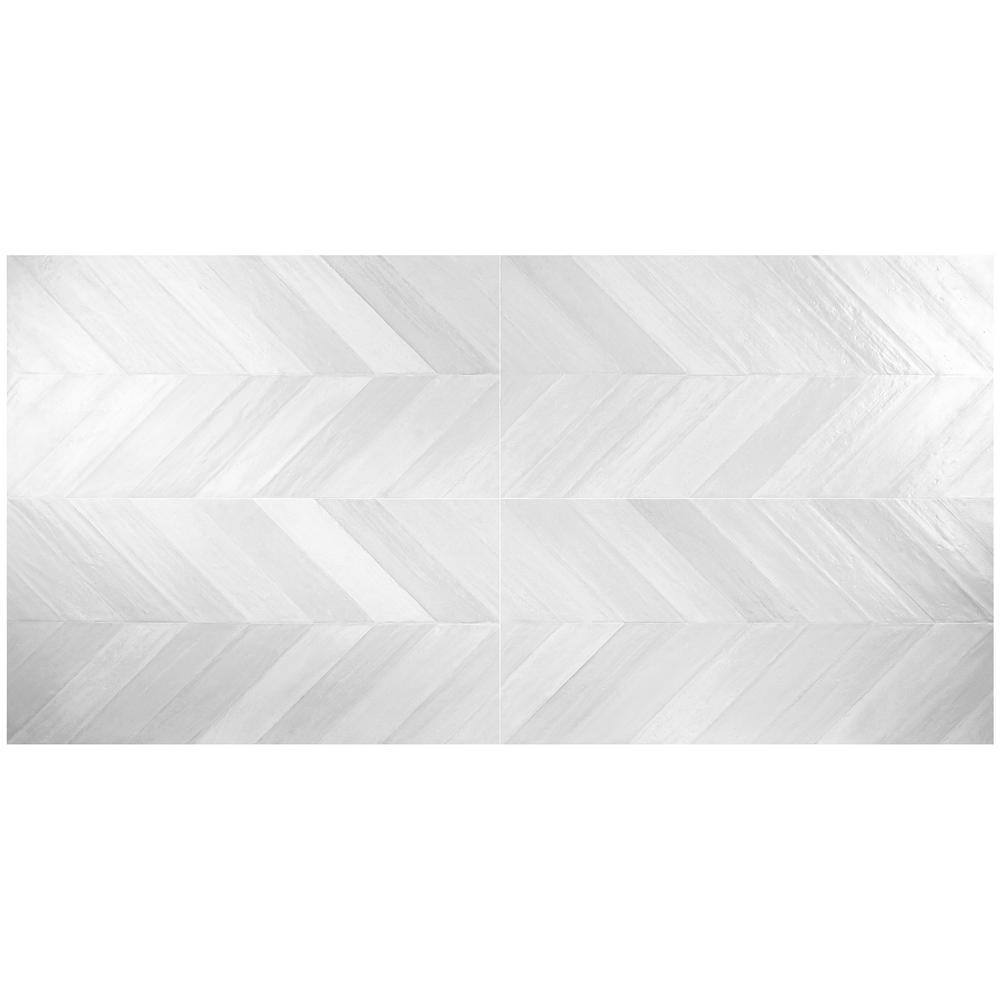 Ivy Hill Tile Nord White 23.42 in. x 47.04 in. Natural Porcelain Floor and Wall Tile (15.5 sq. ft.Case) EXT3RD106533