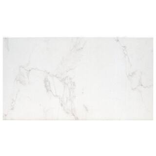 MSI 0.79 in. x 13 in. x 24 in. Praia Carrara White Glazed Porcelain Pool Coping (4.33 sq. ft.Case) COPNPRACAR1324