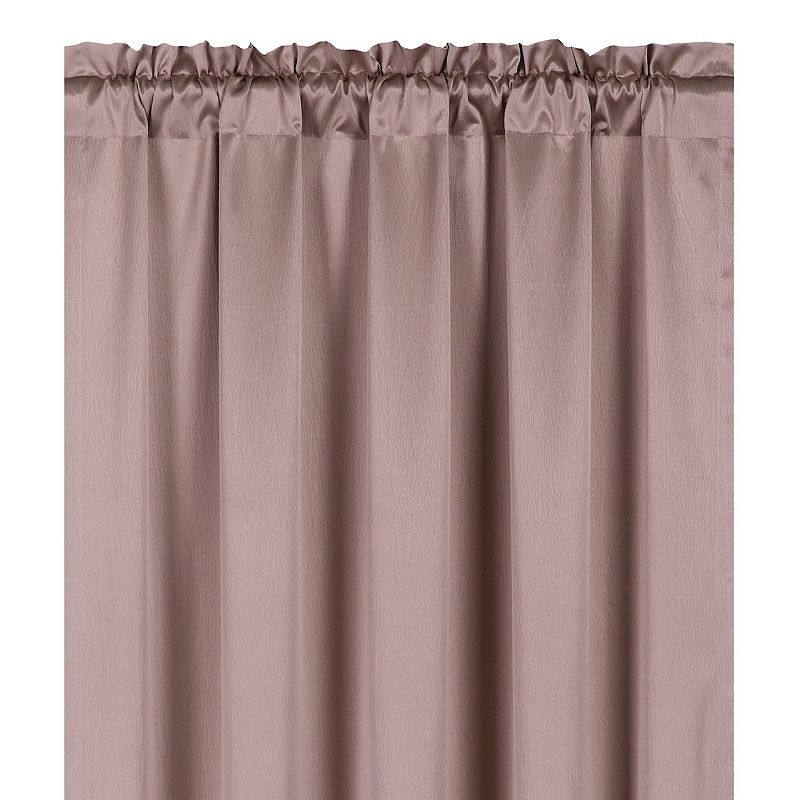 Kate Aurora Ultra Lux Faux Silk Regency Crinkle Rod Pocket Semi Sheer Single Curtain Panel