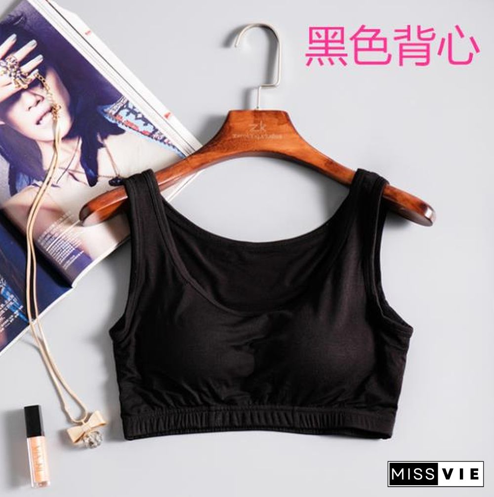 New Modal Non Steel Ring Underwear Integrated With Chest Pad Suspenders Vest Bra Sports Underwear Tube Top Short Vest Camisole