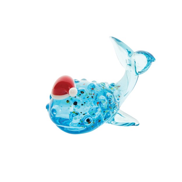 Gallerie Ii Whale W santa Hat Figurine