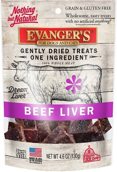 Evanger's Nothing but Natural Beef Liver Gently Dried Dog and Cat Treats