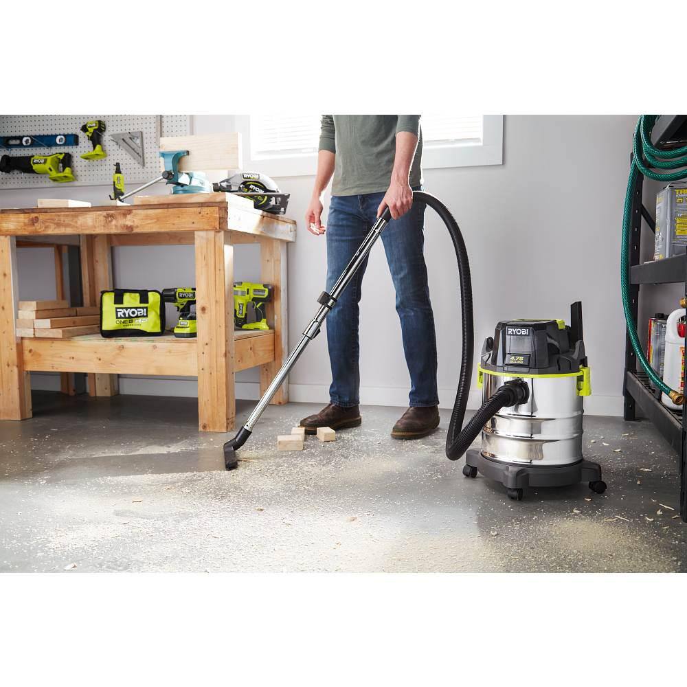 RYOBI ONE+ 18V Cordless 4.75 Gallon WetDry Vacuum (Tool Only) PWV201B