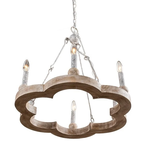 Distressed Wood 6-Light Weathered Kitchen Chandelier Shopping - The Best Deals on Chandeliers