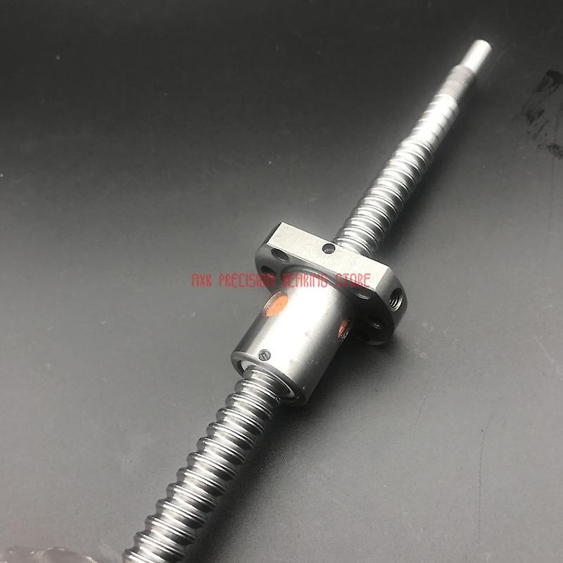 Axk Cnc Router Parts Sfu1204 400mm Ball Screw L=400mm C7 Rolled Ballscrew With Single Ballnut For Cnc Parts Bk/bf10 Machined