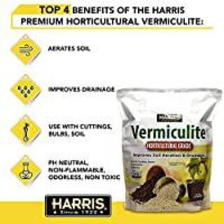 Harris 8 Qt. Premium Horticultural Vermiculite for Indoor Plants and Gardening (2-Pack) 2VERM8