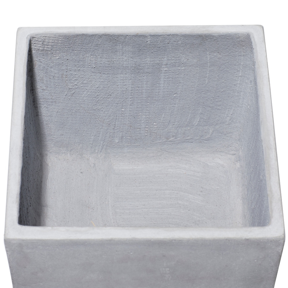 White Light Grey or Grey Fiber Clay Boho Modern Planter Pot (Set of 2)   S/2 15\