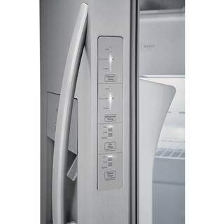 Frigidaire 36 in. 25.6 cu. ft. Side by Side Refrigerator in Stainless Steel Standard Depth FRSS2623AS