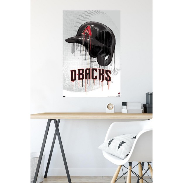 Trends International Mlb Arizona Diamondbacks Drip Helmet 22 Unframed Wall Poster Prints