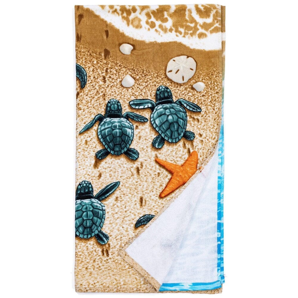 Turtles on the Beach Super Soft Plush Cotton Beach Bath Pool Towel