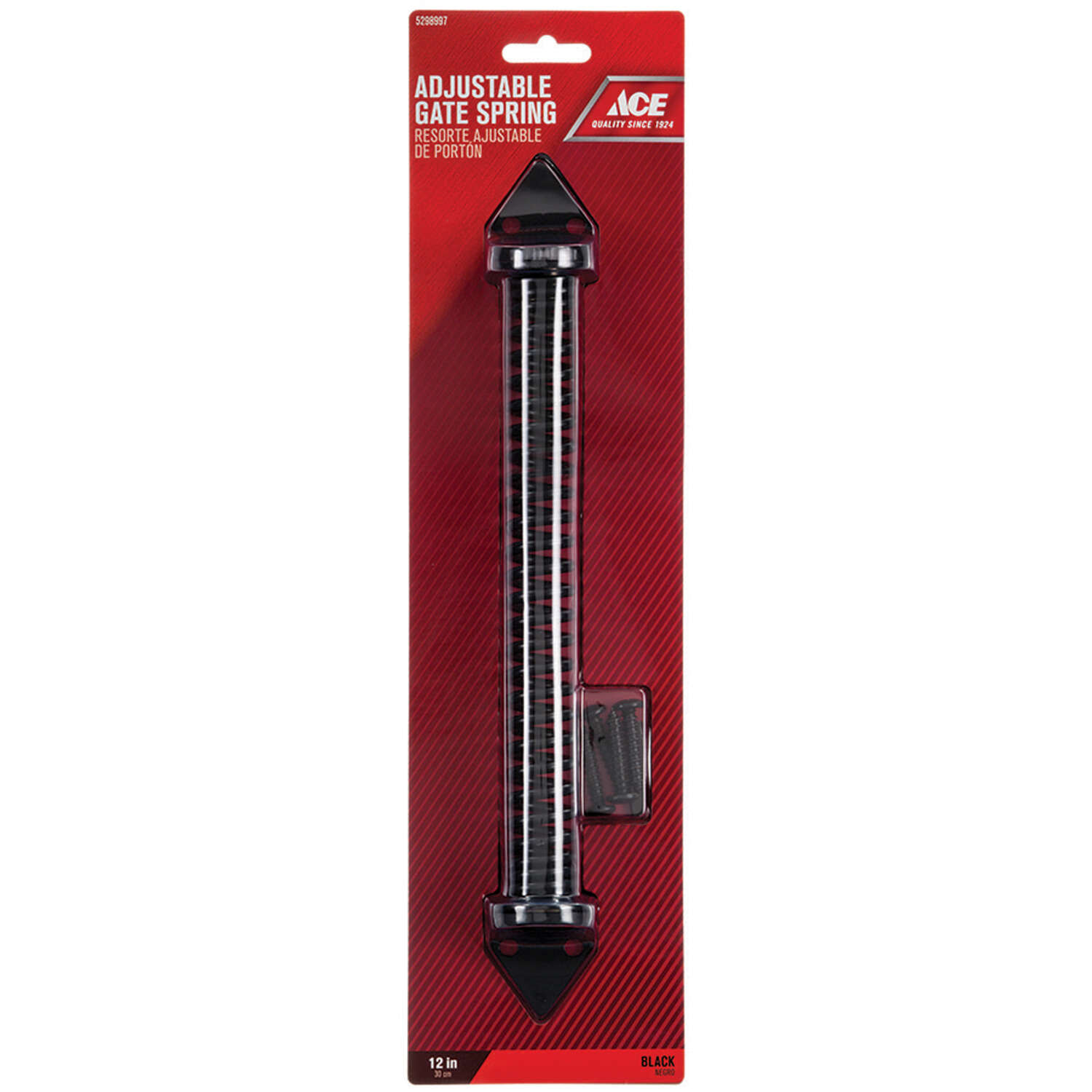 Ace 12 in. D X 1.65 in. L Black Steel Gate Spring