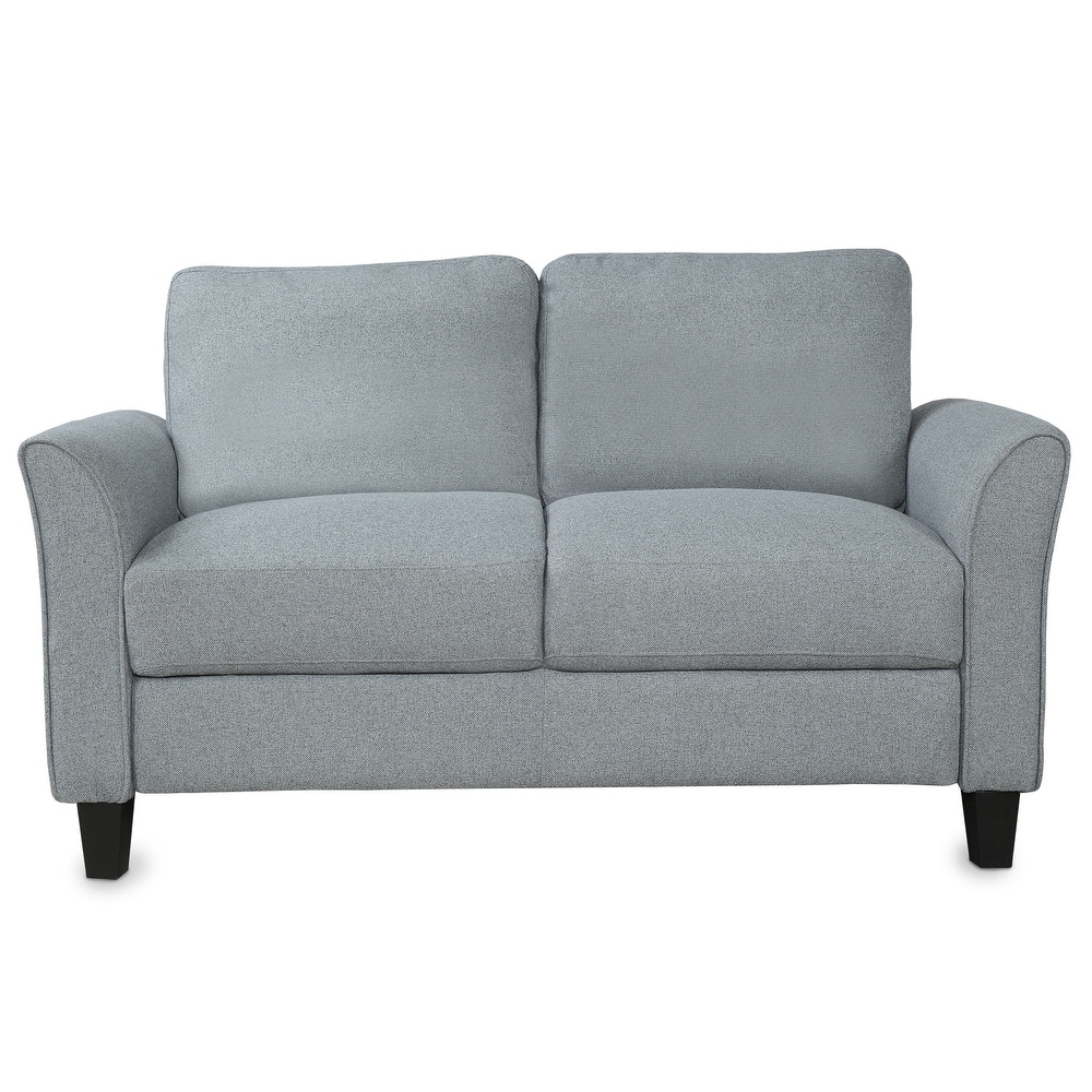 Sturdy Love Seat Sofa with Soft Linen Cushions